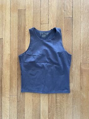 Peter Millar Navy Sleeveless Cropped Tank Top